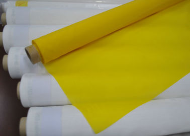 スクリーンの印刷、白い/黄色色のための低い延長ポリエステル絹のボルトで固定する布