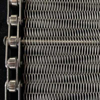 良い価格 高負荷能力 50〜2000kg/m2 ワイヤ網コンベヤーベルト 重荷のためのバランスされた織物構造 オンライン