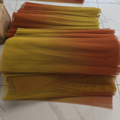 良い価格 Customized Double tone  Aluminium Chain Link Wire Mesh coil Curtain ceiling  for Hotel or restaurant interior  architectural decoration オンライン