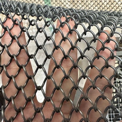 良い価格 Graphite black  Aluminium Chain Link Wire Mesh coil Curtain ceiling  for Hotel or restaurant interior  architectural decoration オンライン
