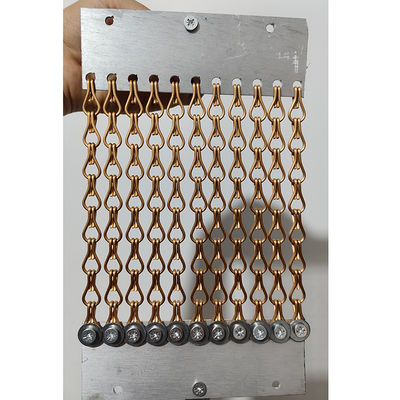 良い価格 Gold  Anodized Chain Mail Decorative Metal Link Mesh Curtain Aluminium Alloy Coil Drapery オンライン