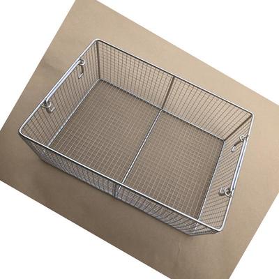 良い価格 304 Stainless Steel Woven Mesh Basket Industrial Workshop Cleaning Storage Metal Wire Mesh Basket オンライン