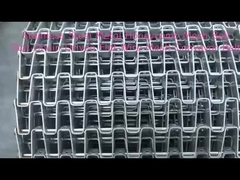 ステンレス鋼304 ハニーコムコンベアベルト 大壁 ハニーコム フラットストライプワイヤーメッシュベルト