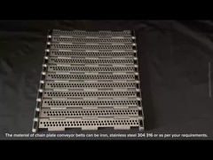 ステンレス鋼 304 316 孔付きプレートコンベアベルト
