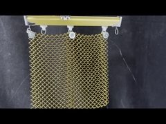 ゴールド アルミウム 装飾用コイル メッシュ 天井カーテン
