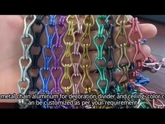 アルミ製のダブルフックチェーンリンク 装飾用ワイヤ Mesh ドアカーテン