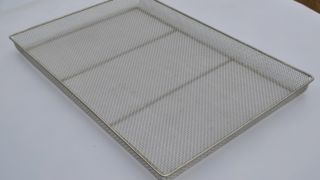 食品グレードの金属織細かい 80 × 100 40*60 センチメートル ss304 316 ステンレス鋼ワイヤーメッシュトレイオーブンベーカリー用