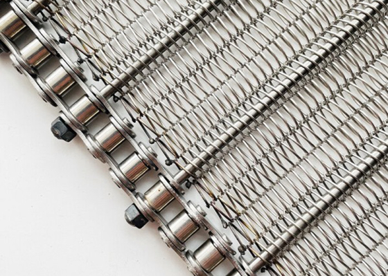 オーブンのベーキング パン屋のためのチェーン・リンク1mm Ssの金網のコンベヤー ベルト