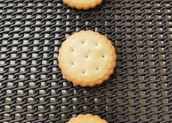 熱耐性 超薄型炭素鋼 平面ローリングワイヤーメッシュ ベーキングコンベアベルト ビスケット食品のベーキング