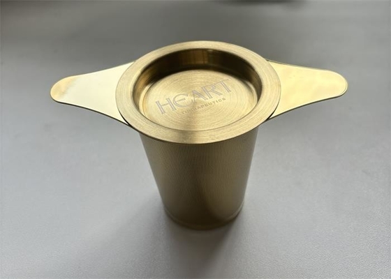 オーダーメイド ゴールドステンレススチール 304 ゆる茶葉フィルター ストレナー 再利用可能な金属茶フィルター インフューザー