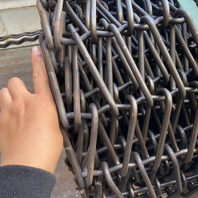 砂吹き機 マンガネス鋼 スパイラル型ワイヤーメッシュ コンベヤーベルト
