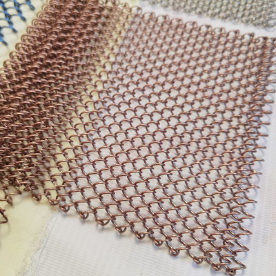 軽量 アルミニウム 装飾用金属ワイヤ網 コイルドレッパー キャビネット ドア