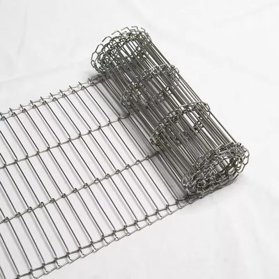 良い価格 SS304 316 チョコレートチェーンリンク ステンレス鋼のワイヤーメッシュ 柔軟な梯子 パンの工場のためのコンベアベルト オンライン