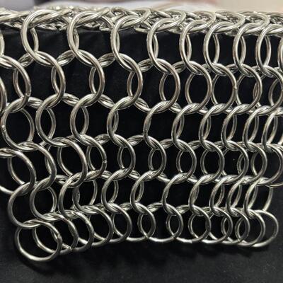 良い価格 Large Ring Welded Mesh Stainless Steel Metal Chain Mail Welded Ring Mesh Curtain オンライン