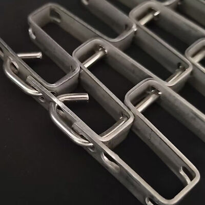 良い価格 カスタム耐熱連続食品 ss304 金属 316 ステンレス鋼馬蹄万里の長城メッシュ平線ハニカムコンベア ベルト オンライン