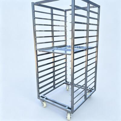 Commercial Kitchen 15 16 20 30 Tier Welded Stainless Steel 304 Baking Drying Rack Trolley for Pet food