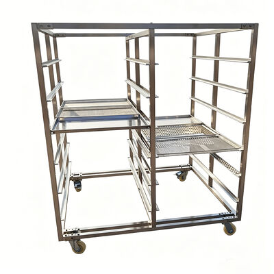 layer Food Stainless Steel Mesh Drying draining cooling Ban Pan rack commercial bakery trolley for sheet pan