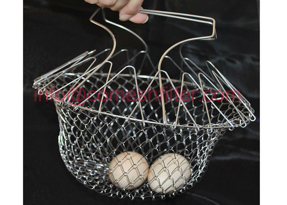 防蝕折り畳み式にこし器のバスケットのColanderの揚げること