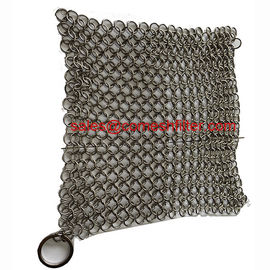台所のための4x4インチの正方形のステンレス鋼のChainmailのスクラバー